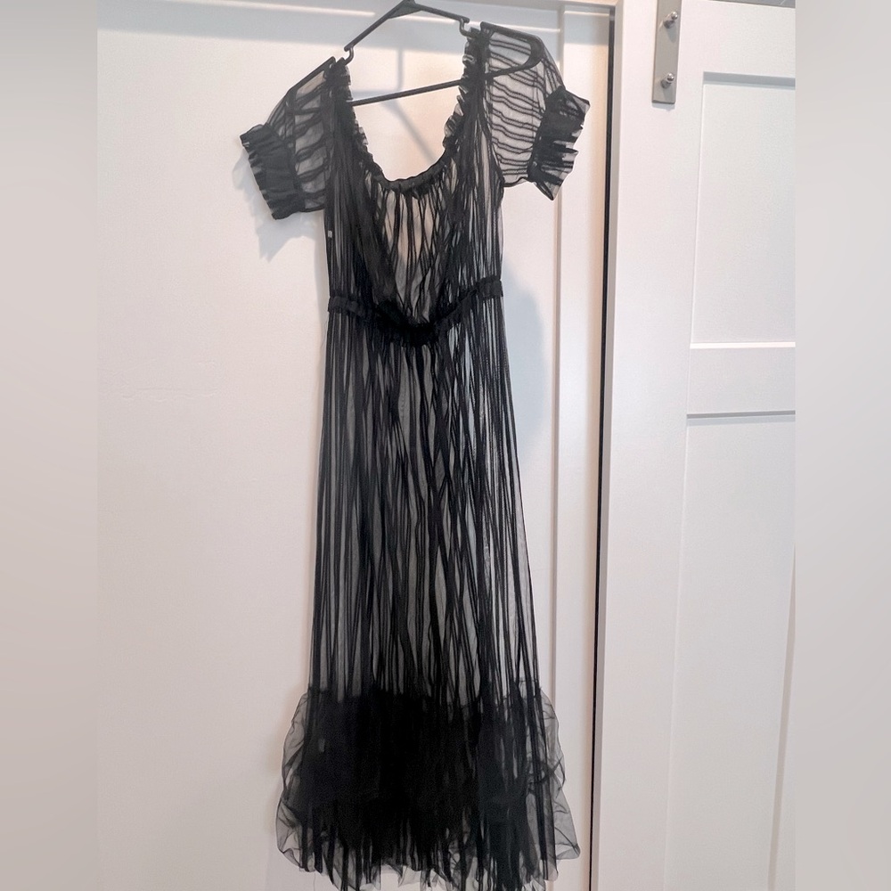 Coverup Black and Sheer-off the shoulder design